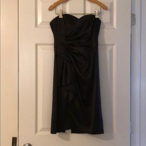 Black strapless cocktail dress